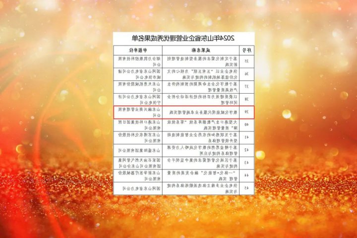 融兴商业一项目荣获2024年山东省企业管理优秀成果奖